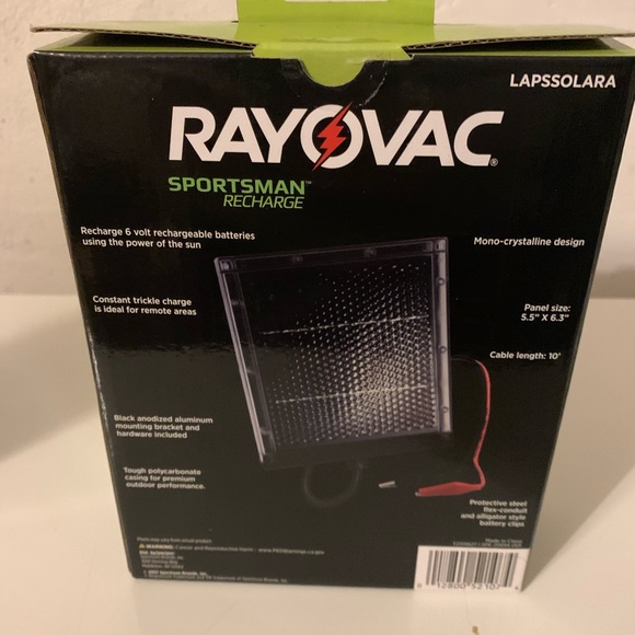 Rayovac Solar Charger 6 Volt  Recharge - Picture 4 of 5